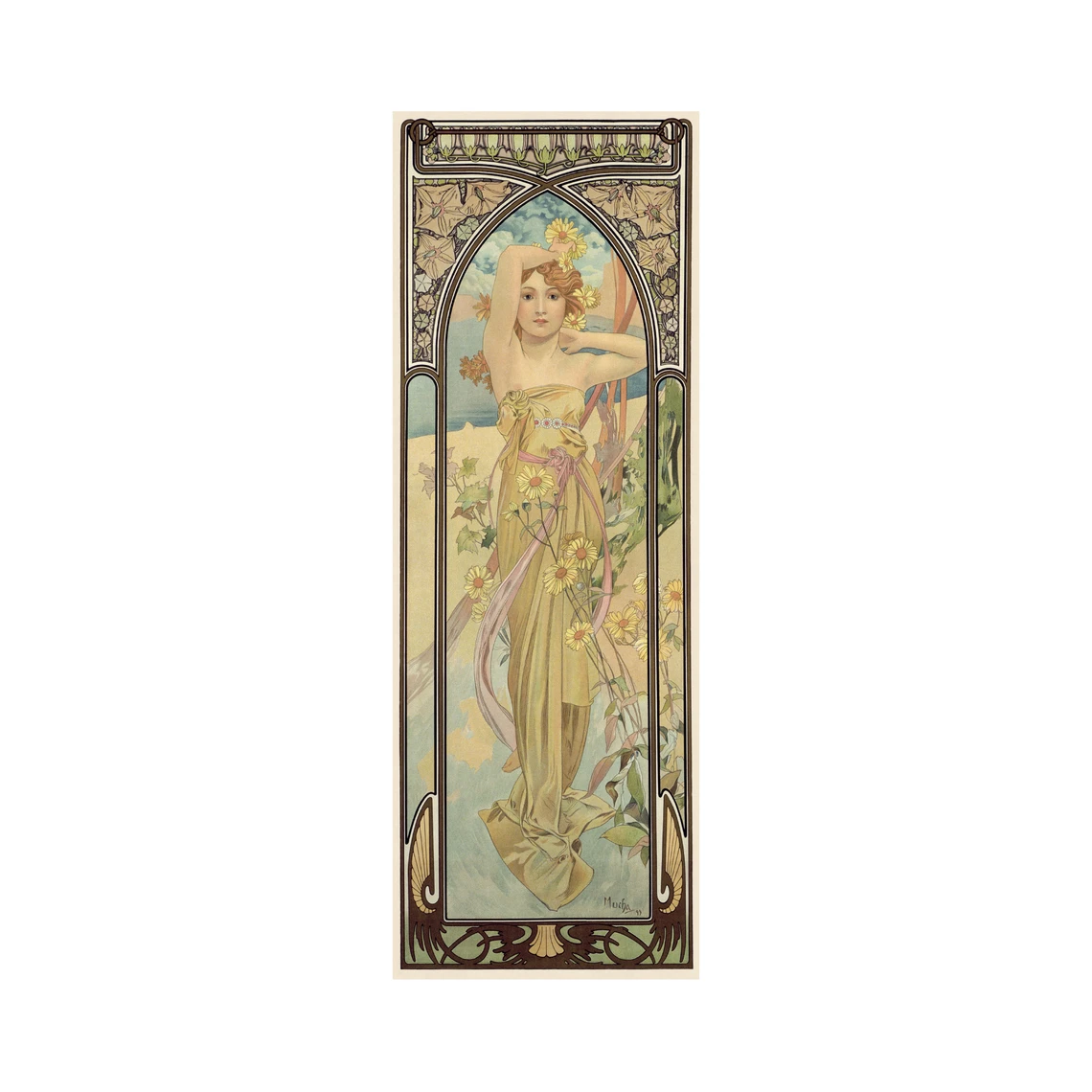 Alfons Mucha – Záře dne 75 panoramic Puzzle - slide 4