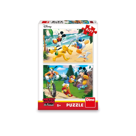 Puzzle Mickey sportuje 2x77 dílků - slide 1