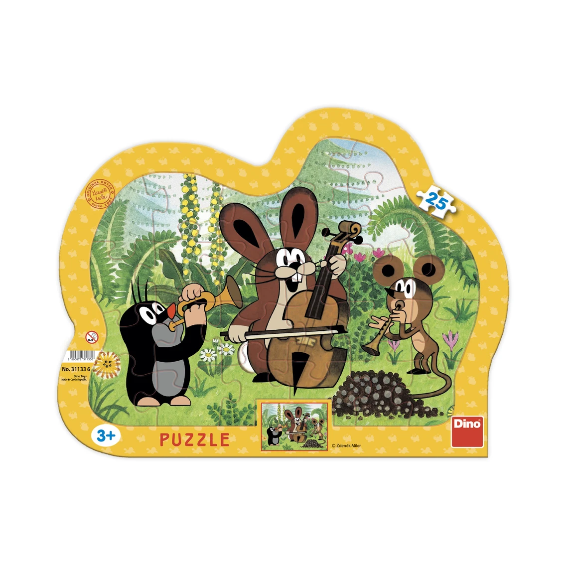 Puzzle Krtek muzikant 25 dílků deskové - slide 0
