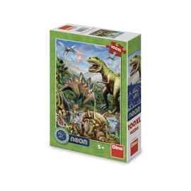 Puzzle Svítící svět dinosaurů 100 xl dílků neon