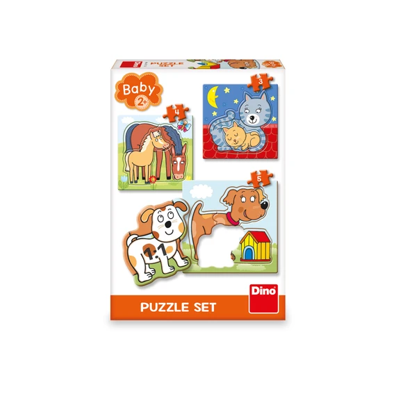 Puzzle Zvířátka 3–5 dílků baby - slide 1