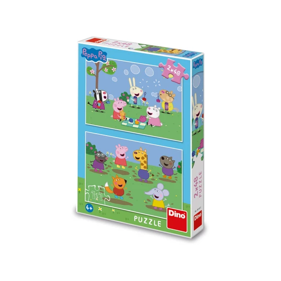 Puzzle Peppa Pig a kamarádi 2x48 dílků - slide 0