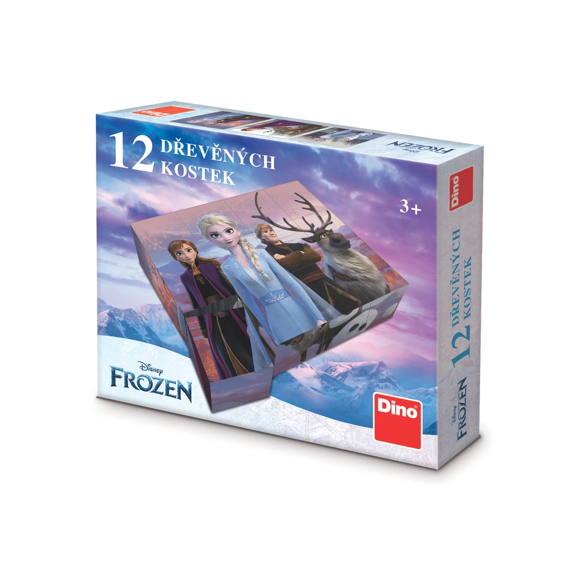 Dřevěné licenční kostky Frozen II – 12 kostek - slide 0