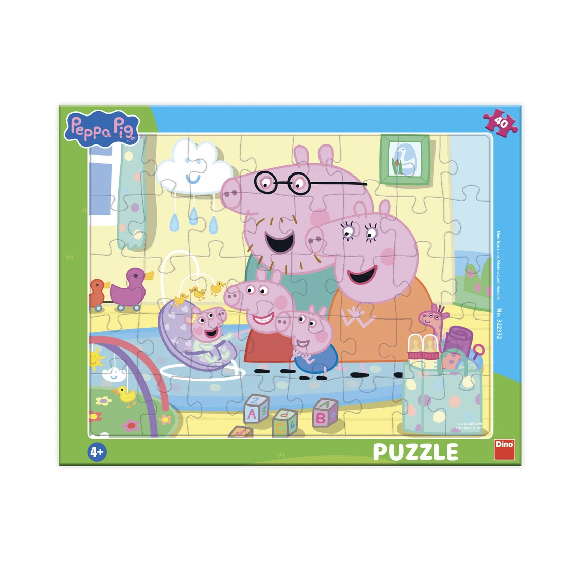Puzzle Pappa Pig: Sourozenci 40 dílků deskové - slide 0