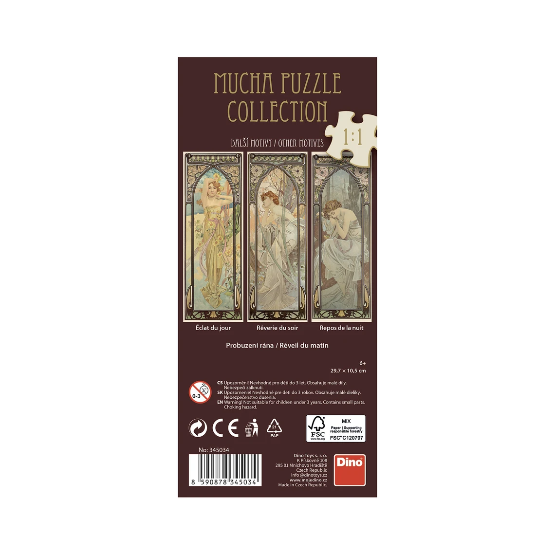 Alfons Mucha – Probuzení rána 75 panoramic Puzzle - slide 3