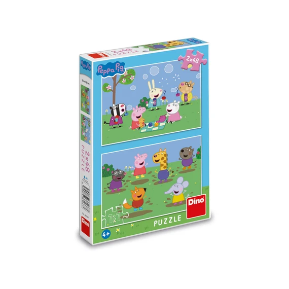 Puzzle Peppa Pig a kamarádi 2x48 dílků - slide 2