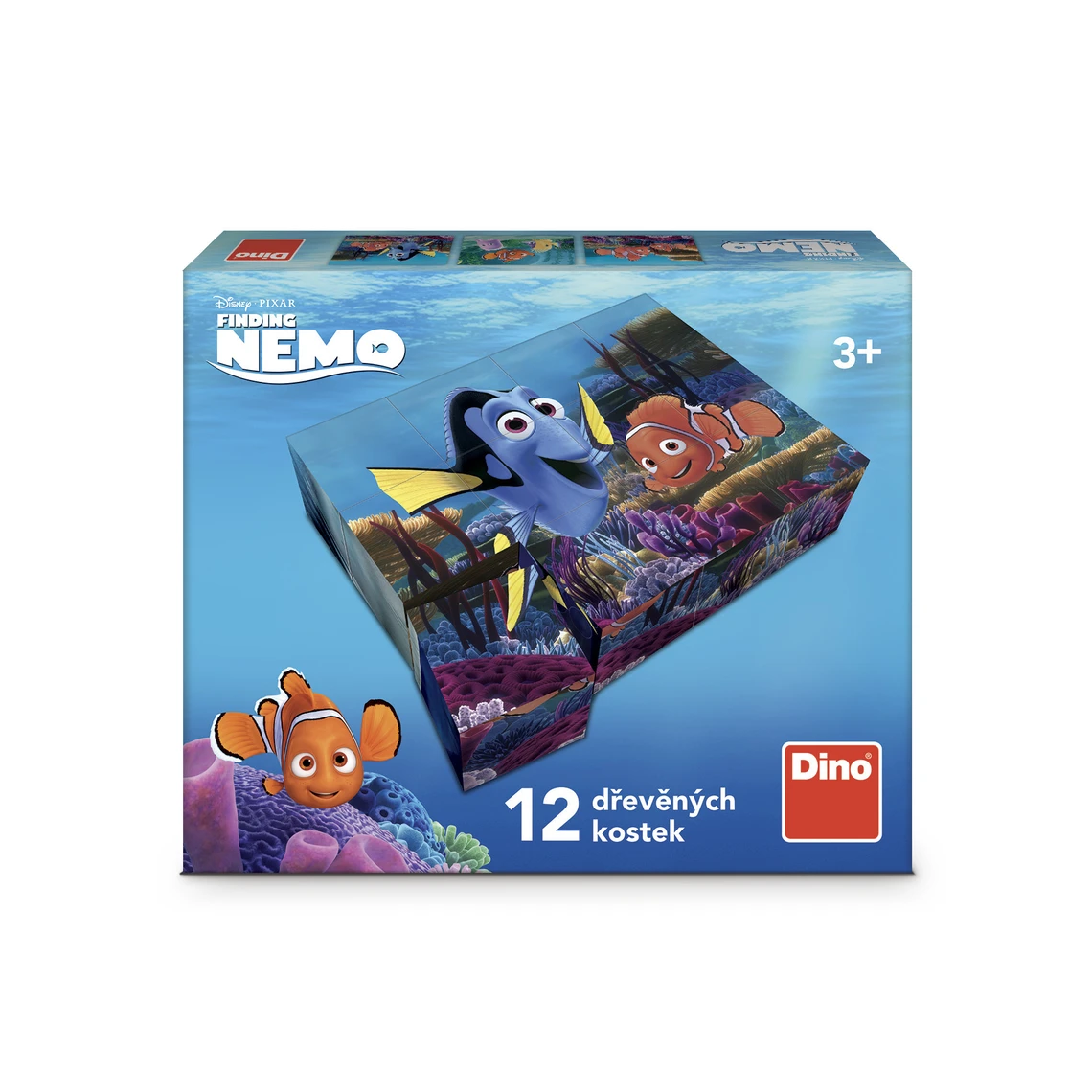 Dřevěné kostky Nemo – 12 kostek - slide 1