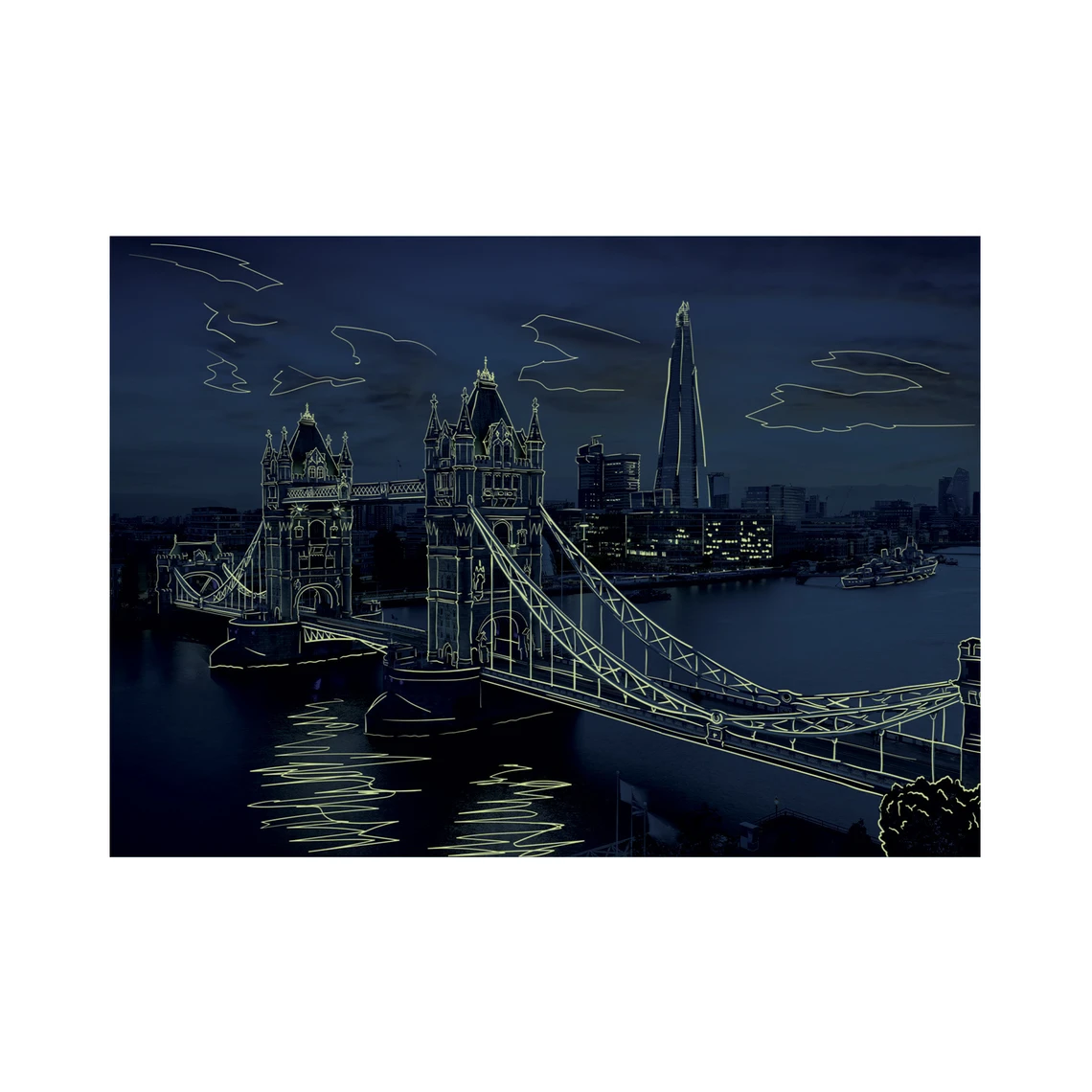 Puzzle Soumrak nad Tower Bridge 1000 dílků neon - slide 4