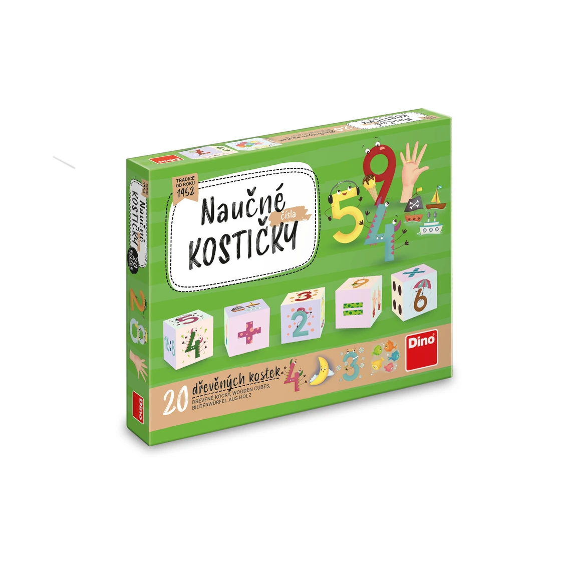 Dřevěné kostky Čísla – 20 kostek - slide 2