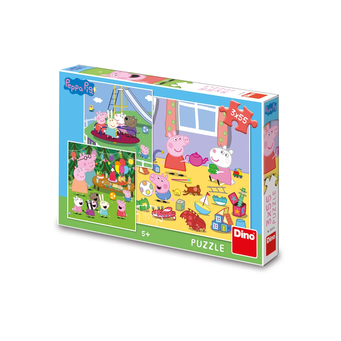 Puzzle Peppa Pig: Na prázdninách 3x55 dílků - slide 0