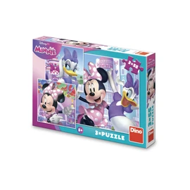 Puzzle Minnie a Daisy 3x55 dílků