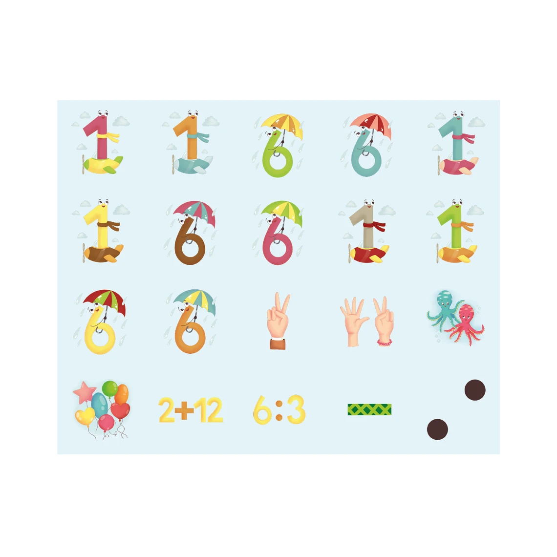 Dřevěné kostky Čísla – 20 kostek - slide 12