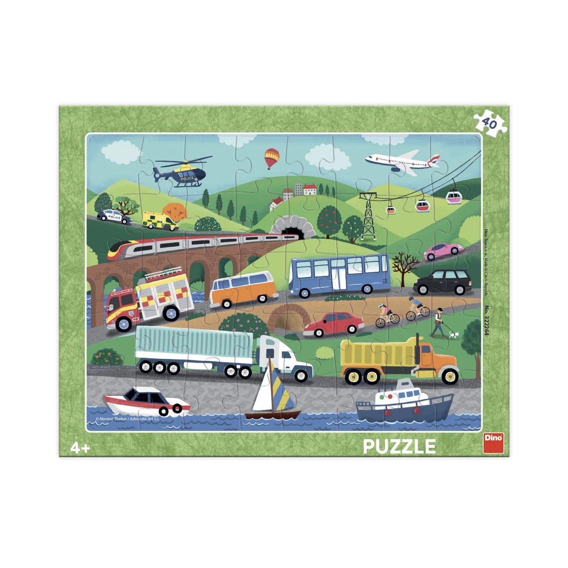Puzzle Dopravní prostředky 40 dílků deskové - slide 0