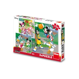 Puzzle Mickey a Minnie sportovci 3x55 dílků