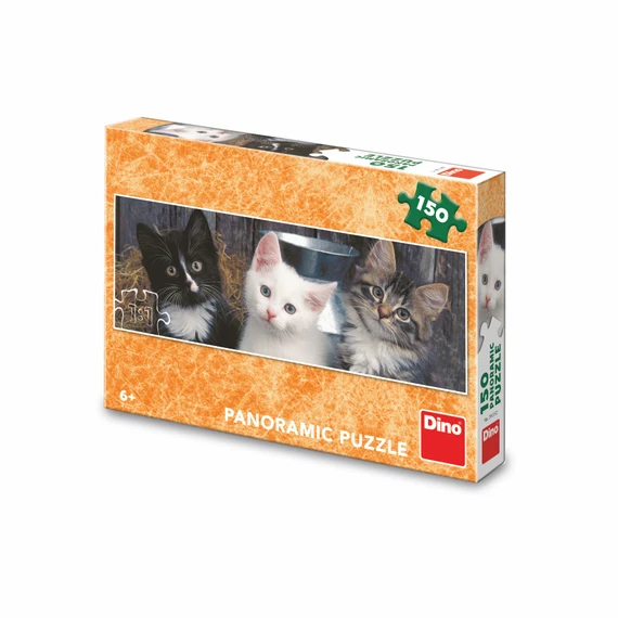 Puzzle Tři koťátka 150 dílků panoramic - slide 0