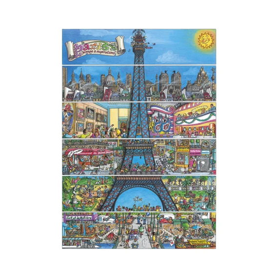 Puzzle Eiffelova věž kreslená 500 dílků - slide 3