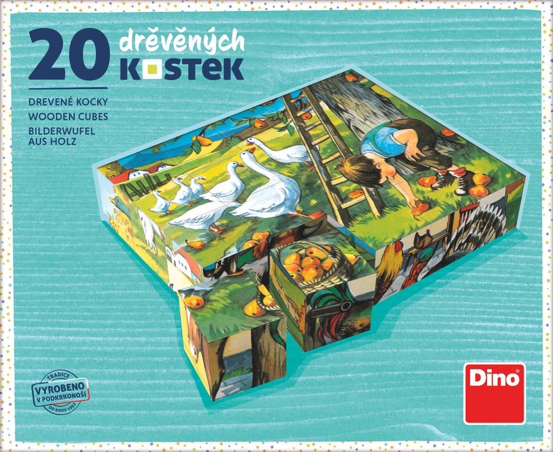 Dřevěné kostky Na statku – 20 kostiček - slide 2