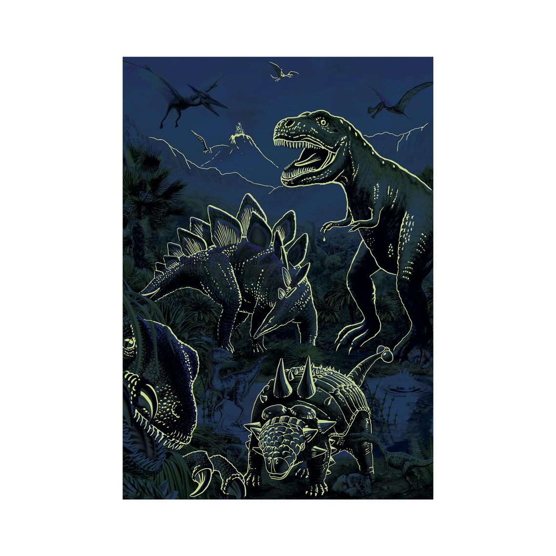 Puzzle Svítící svět dinosaurů 100 xl dílků neon - slide 4