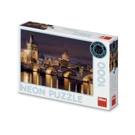 Puzzle Noční Karlův most 1000 dílků neon