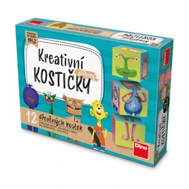 Dřevěné kostky Příšerky – 12 kostek