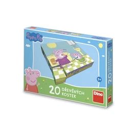 Dřevěné kostky Peppa Pig: Veselý den – 20 kostek