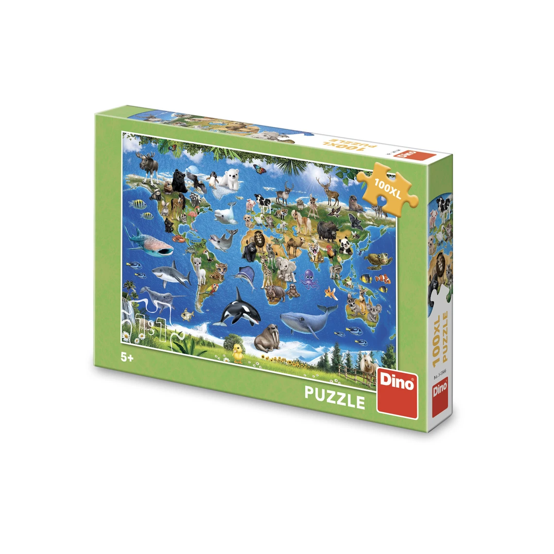 Puzzle Mapa zvířat 100 XL dílků - slide 0