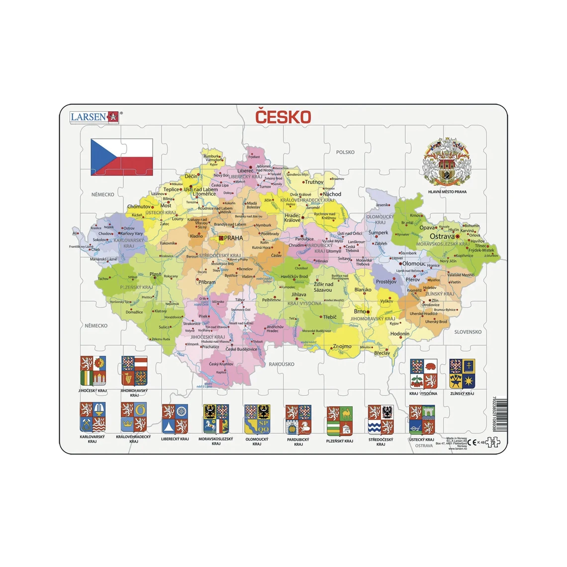 Česká republika kraje - Vzdělávací puzzle - slide 0
