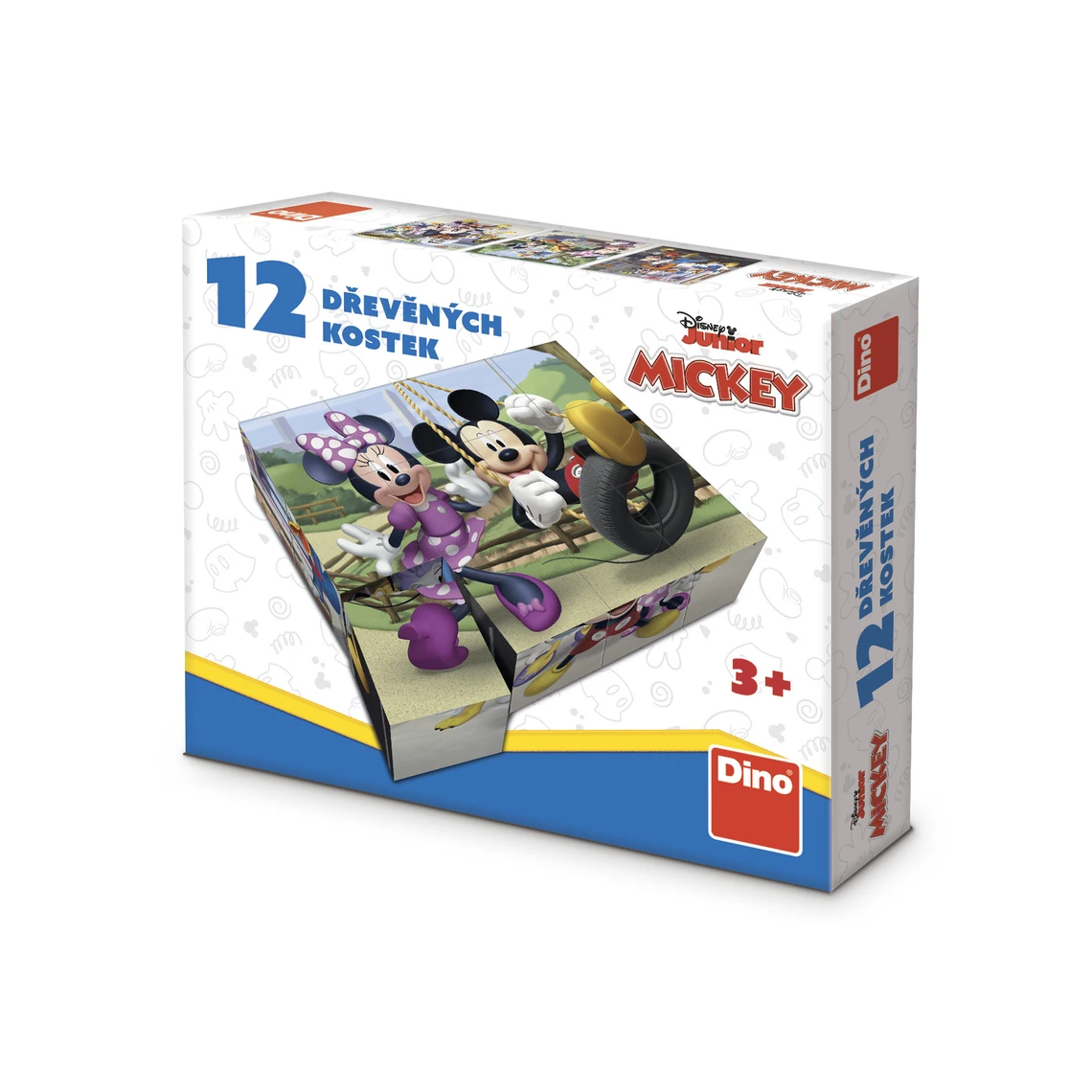 Dřevěné licenční kostky Mickey Mouse – 12 kostek - slide 0