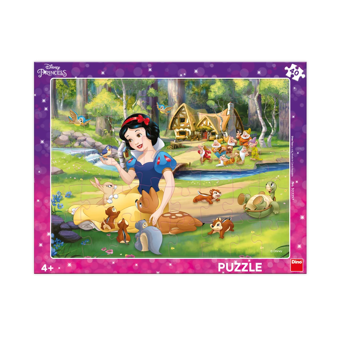 Puzzle Sněhurka a zvířátka 40 dílků deskové - slide 0