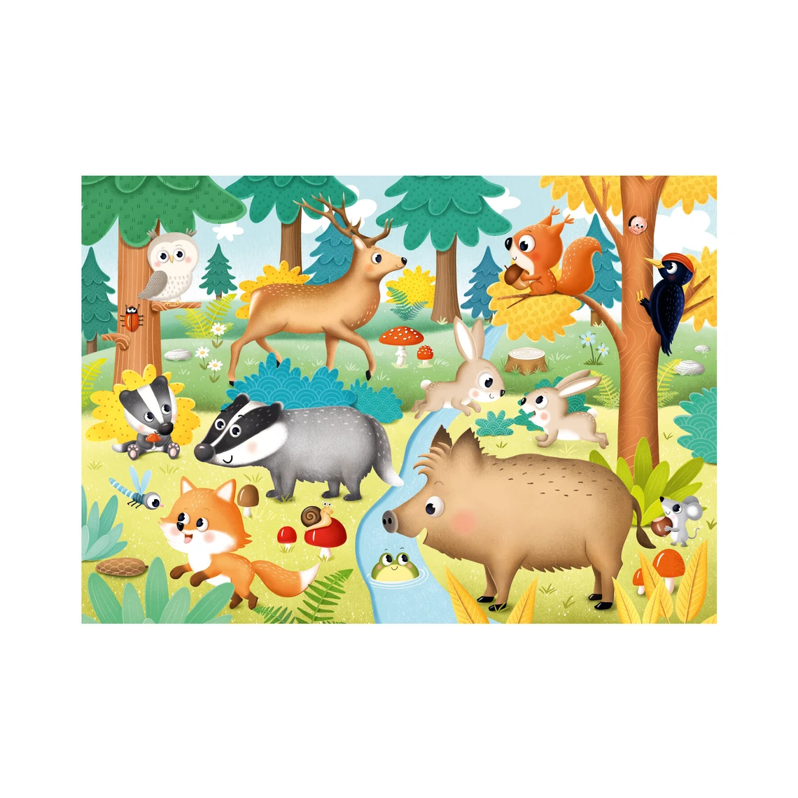 První hraní: Lesní zvířátka 15 maxi Puzzle - slide 4