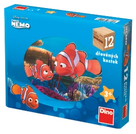 Dřevěné kostky Nemo – 12 kostek