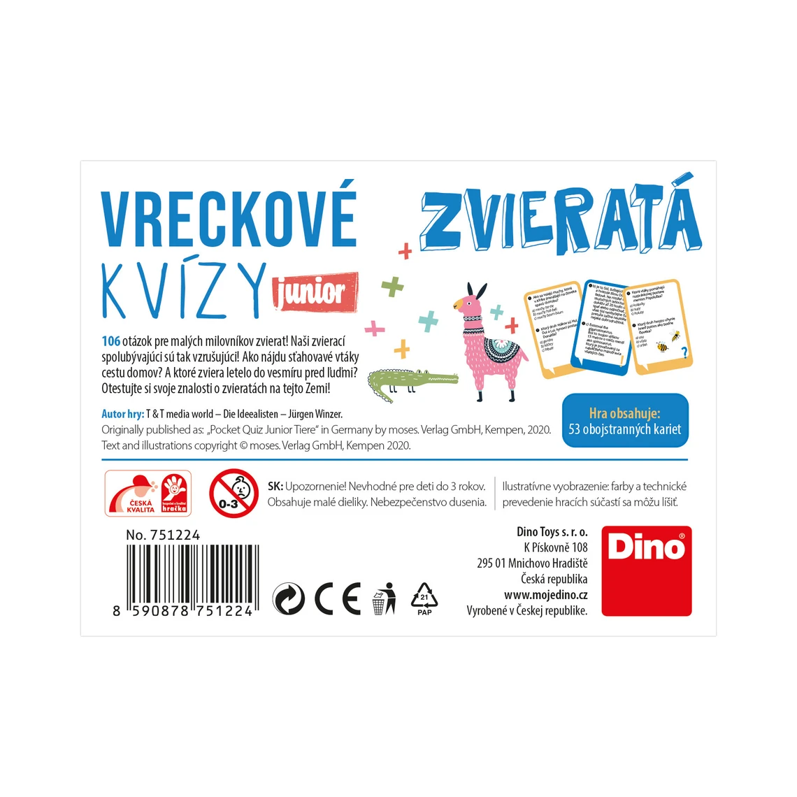 Vreckové kvízy junior – Zvieratá SK - slide 3