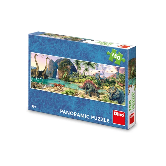 Puzzle Dinosauři u jezera 150 dílků panoramic - slide 0