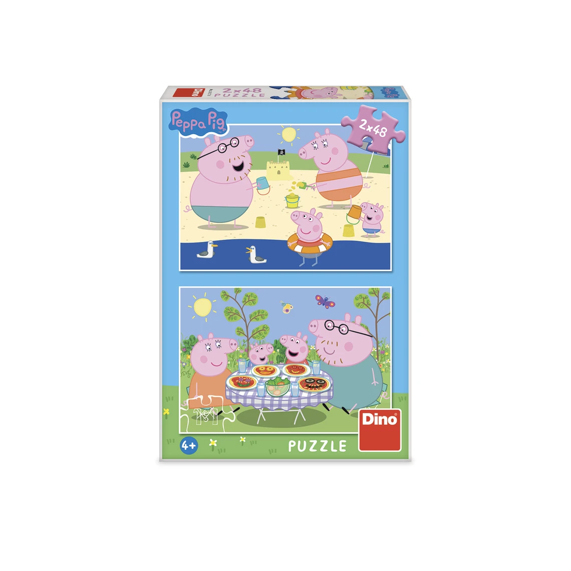 Puzzle Peppa Pig: Na dovolené 2x48 dílků - slide 1