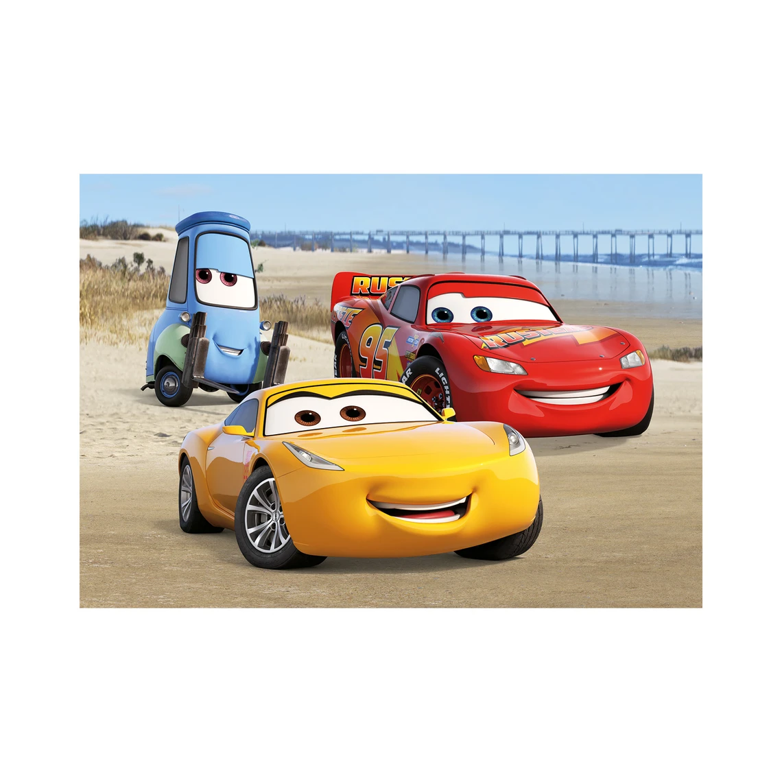 Puzzle Cars 3: Na pláži 24 dílků - slide 3