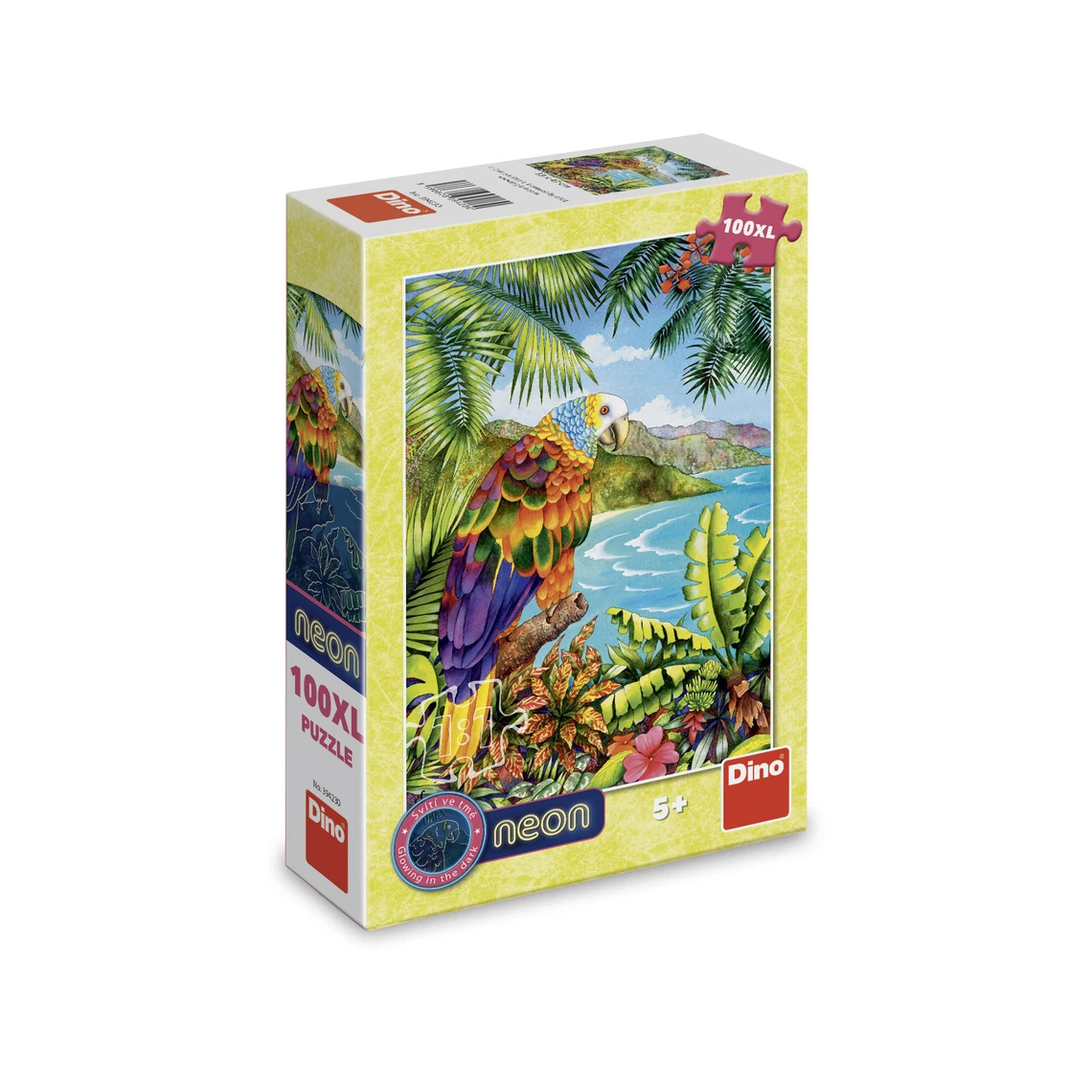Puzzle Papoušek v džungli 100 xl dílků neon - slide 2