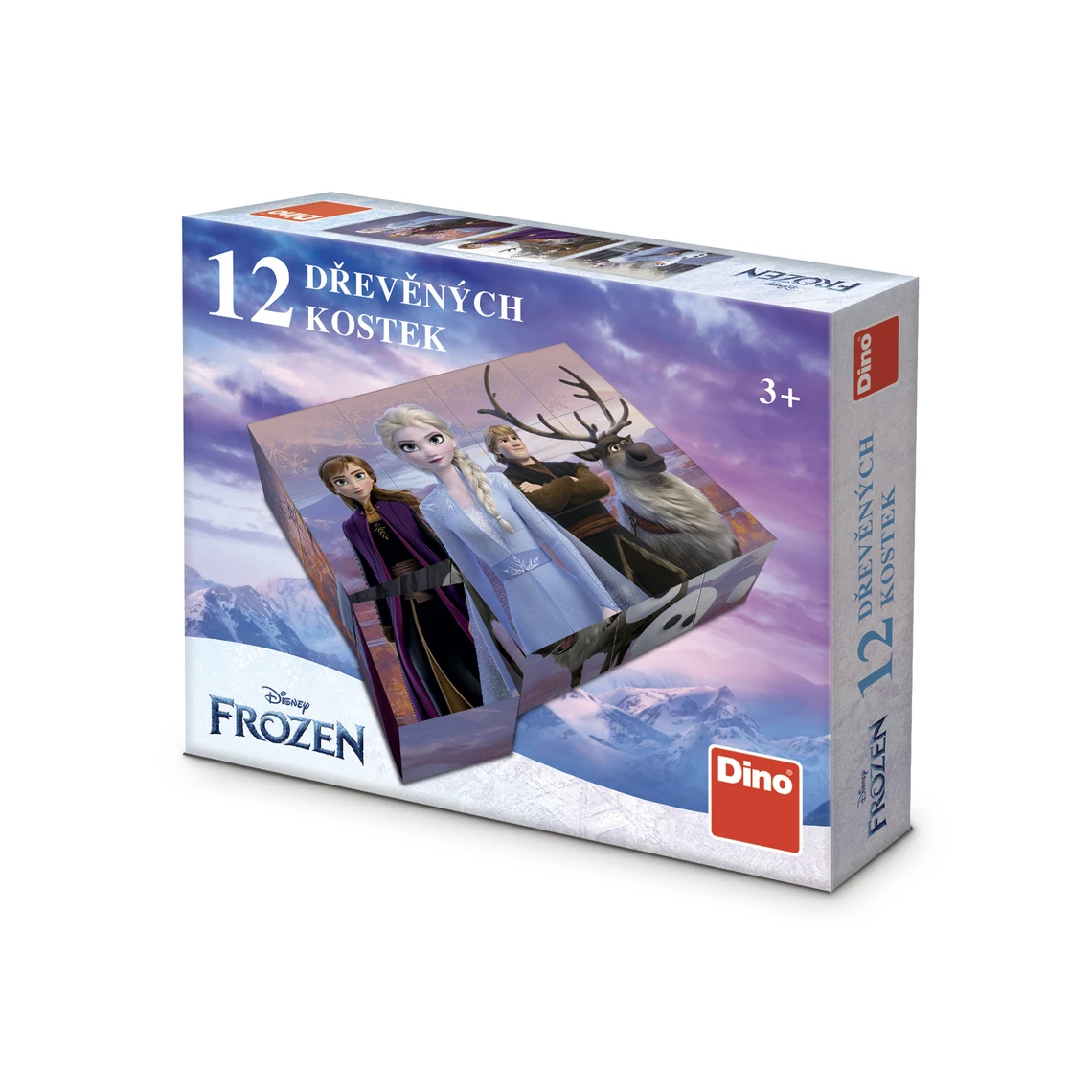 Dřevěné licenční kostky Frozen II – 12 kostek - slide 0