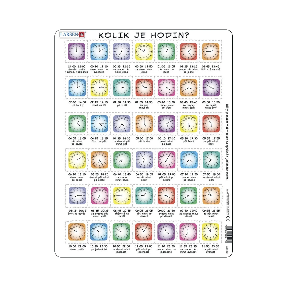 Hodiny - Vzdělávací puzzle - slide 0
