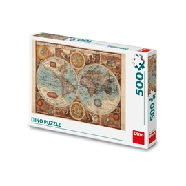 Puzzle Mapa světa z roku 1626 500 dílků