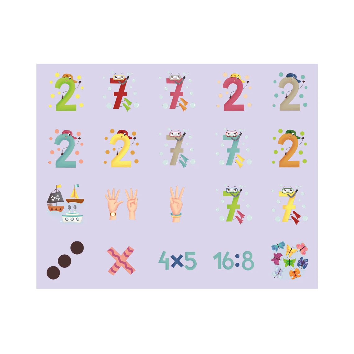 Dřevěné kostky Čísla – 20 kostek - slide 13