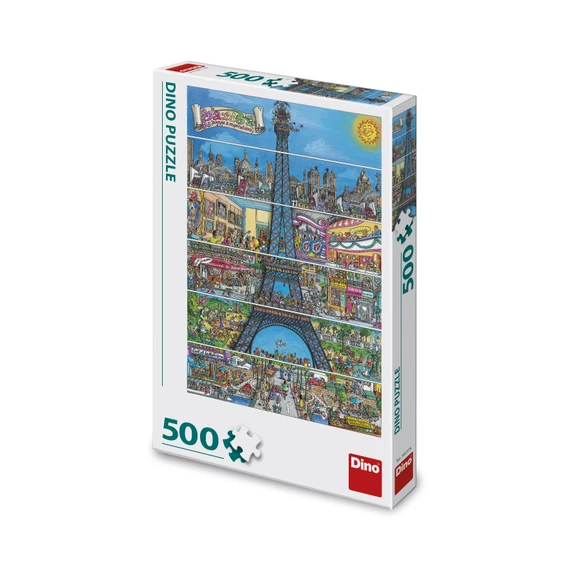 Puzzle Eiffelova věž kreslená 500 dílků - slide 0