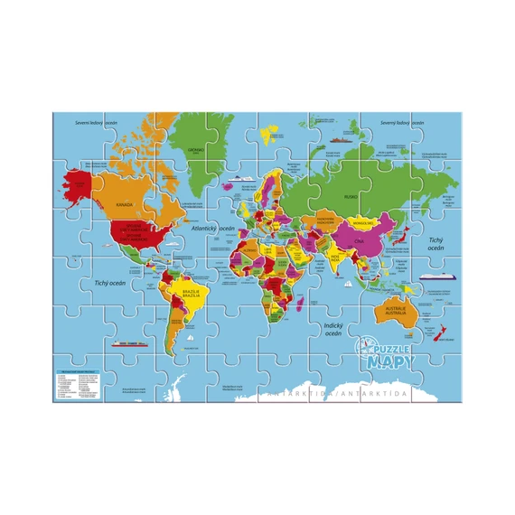 Puzzle mapy Svět 82 dílků speciál - slide 4