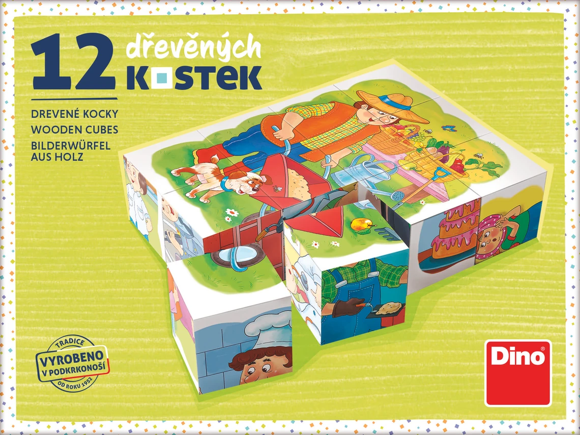 Dřevěné kostky Povolání – 12 kostek - slide 2