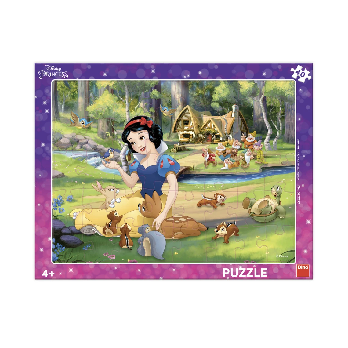 Puzzle Sněhurka a zvířátka 40 dílků deskové - slide 0