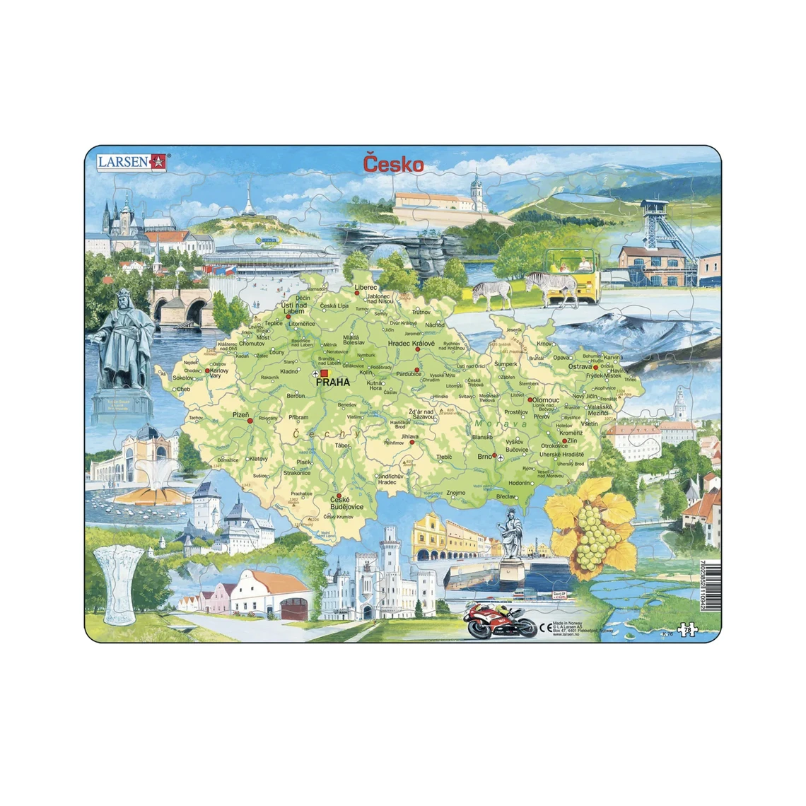Česká republika památky - Vzdělávací puzzle - slide 0