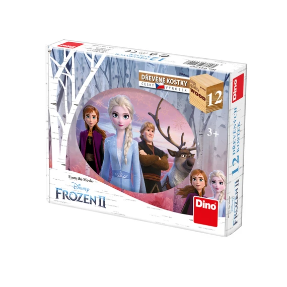 Dřevěné kostky Frozen II – 12 kostek - slide 0