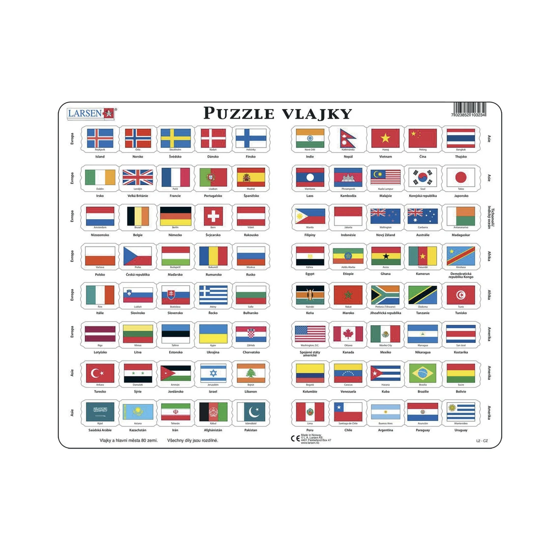 Vlajky - Vzdělávací puzzle - slide 0