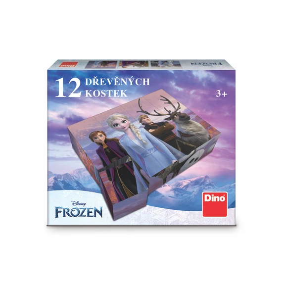 Dřevěné licenční kostky Frozen II – 12 kostek - slide 1