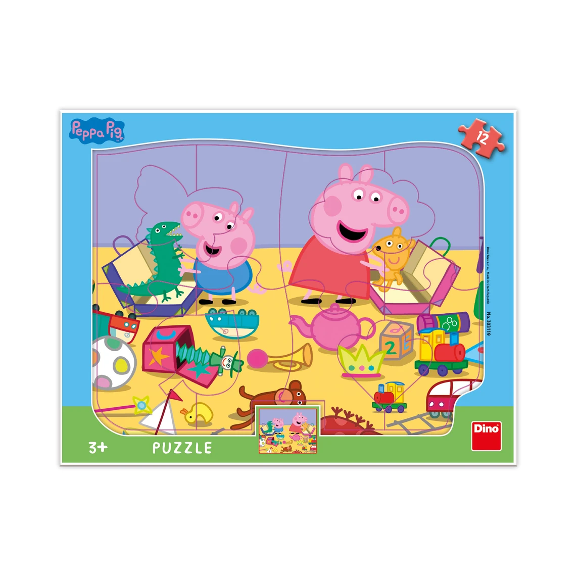 Puzzle Peppa Pig si hraje 12 dílků deskové tvary - slide 0