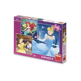 Puzzle Veselé princezny 3x55 dílků